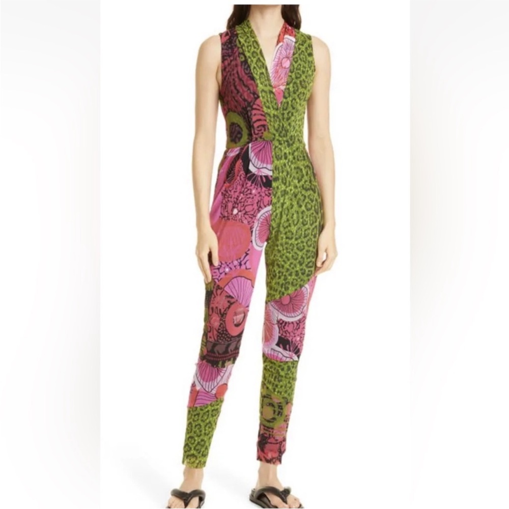 FUZZI Mesh TUTA SLEEVELESS JUMPSUIT Jean Paul Gaultier FLORA Small